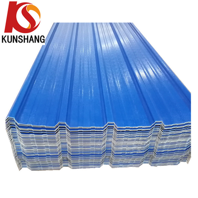 Hoja de techo corrugada de UPVC anticorrosiva impermeable a las olas altas