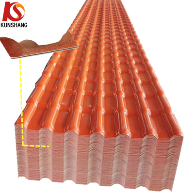 Tejas de techo de PVC español resistentes a la intemperie para el hogar 2,5 mm