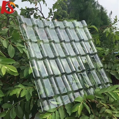 Largura personalizada 2.3-3.0MM ASA PVC Resin Tile Hoja de techo corrugado trapezoidal para alta resistencia a los impactos y fuerte