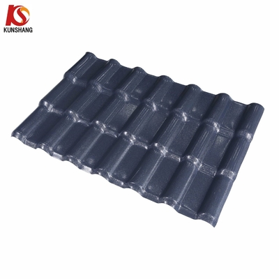 Largura personalizada 2.3-3.0MM ASA PVC Resin Tile Hoja de techo corrugado trapezoidal para alta resistencia a los impactos y fuerte