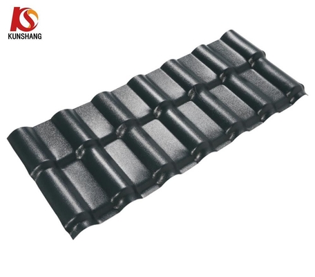 Panel de tejas onduladas de plástico de peso ligero ASA PVC tejas de techo español con forma de bambú y longitud personalizada