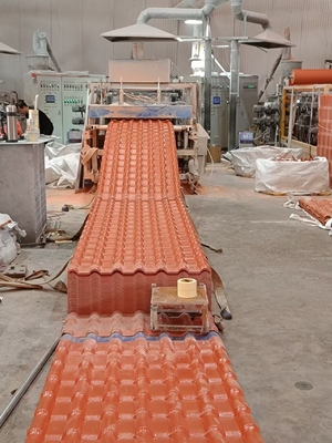Tejas de techo de resina sintética de colores onduladas de color naranja rojo ASA PVC de tela española