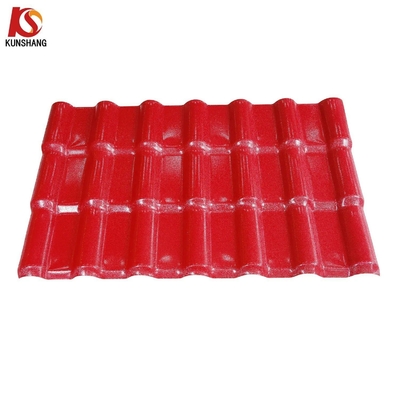 Tejas de techo de resina sintética de colores onduladas de color naranja rojo ASA PVC de tela española