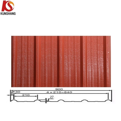 Solución de techado de estilo moderno Tejas de techo termoacústicas de UPVC rojo claro con larga duración