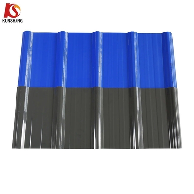Tamaño del paquete 35.00cm * 30.00cm * 15.00cm PVC asequible / UPVC Hoja de techo Material de construcción de techo de trapecio de hoyo alto