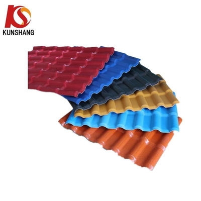 2.3-3.0mm espesor S azulejos Resistencia al fuego y al agua Hoja de UPVC ASA azulejos de techo de resina para techos