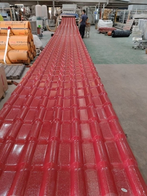4500-6000 metros cuadrados por contenedor Cantidad de carga Larga vida útil ASA UPVC cubierta de cubierta 1050mm Colonial Teja PVC Spanish tejas de techo