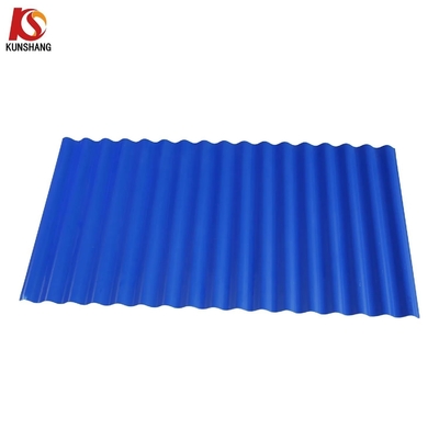 Hojas de techo de PVC onduladas Hojas de techo de UPVC onduladas Grisa Tejas de techo plano Material de construcción