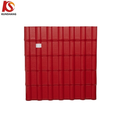 Hojas de techo de tejas ASA PVC ligeras y resistentes a las intemperie para villas de resina sintética