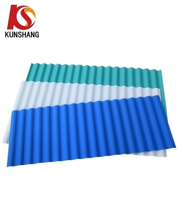 Plataformas de techo de PVC de plástico transparente azul y UPVC de cubierta corrugada para los requisitos del cliente