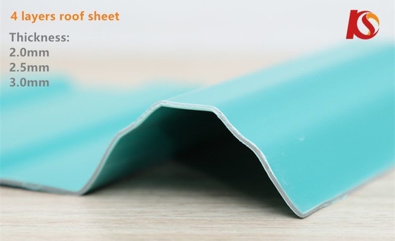 Plataformas de techo de PVC de plástico transparente azul y UPVC de cubierta corrugada para los requisitos del cliente