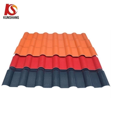 2.3-3.0MM Hoja de techo corrugada resistente al calor UPVC ASA Superficie colorida Aplicación al aire libre para la construcción de casas