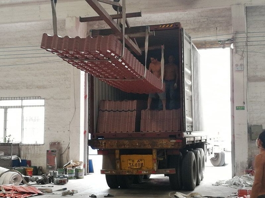 ASA Hoja de techo de material de construcción de PVC aislamiento térmico Techo español de techo para Filipinas Código H.S. 39259000 Superficie ASA