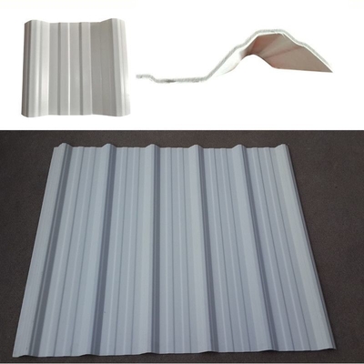Tejas de techo plano PVC de plástico corrugado UPVC cubierta de la hoja de techo Trapezoidal de tejas ancho 910mm para sus requisitos del cliente