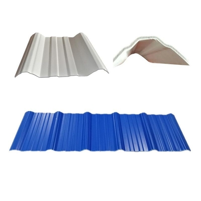 Tejas de techo plano PVC de plástico corrugado UPVC cubierta de la hoja de techo Trapezoidal de tejas ancho 910mm para sus requisitos del cliente