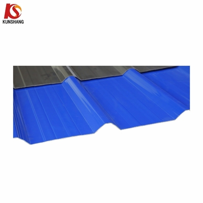 Amarillo 910mm insonorizado estilo moderno techo ondulado de techo plano para exteriores utilizando material ASA UPVC