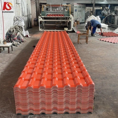 Fácil de instalar ASA techo PVC tejas de resina sintética con 2.000 kg de paquete peso bruto y longitud personalizada