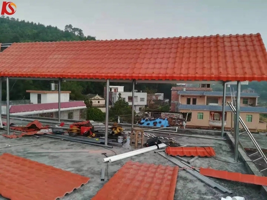 Tejas corrugadas de PVC ASA para parques y casas residenciales espesor 2,3 mm cantidad de carga 4500-6000m2 por contenedor