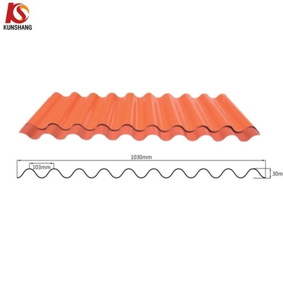Hoja de techo de oleaje de PVC ASA impermeable para almacenamiento de rendimiento duradero 1,0-3,0 mm de espesor