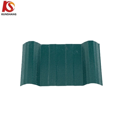 Kunshang PVC techo de azulejos ecológicos personalizados de plástico corrugado ASA recubierto de PVC cubierta de techos de hojas 1130mmx5900mm