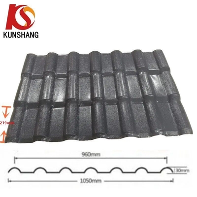 Código H.S. 39259000 Tejas S de alta resistencia de 1050 mm de ancho ASA PVC Tejas de techo de resina sintética para solución de materiales de construcción