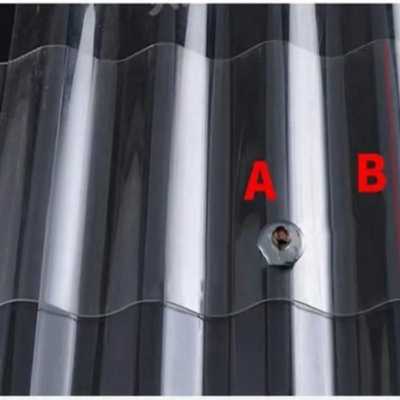 Capa de protección contra los rayos UV 50um T900 Panel de policarbonato impermeable no tóxico Fenómeno PC Hoja de techo para edificios comerciales