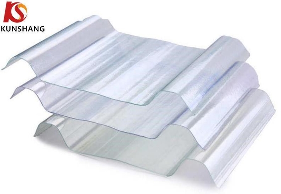 Hoja de techo corrugada de FRP de superficie lisa de 720-1130 mm de ancho para techos sostenibles y ecológicos