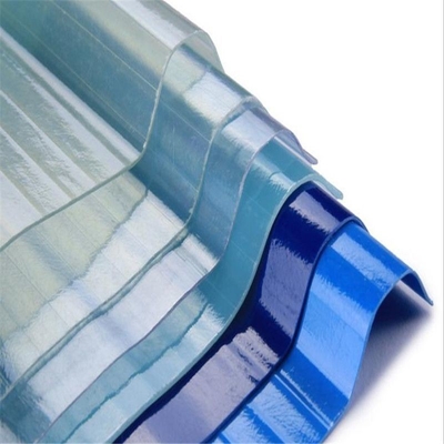 Diseño moderno personalizado FRP flexible Transparente de vidrio de fibra de vidrio Tejas para el parque 2.000kg de peso bruto