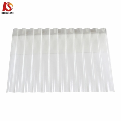 Hoja de techo transparente corrugada de FRP de espesor personalizado de 0,8 mm a 3,0 mm para solución de techo
