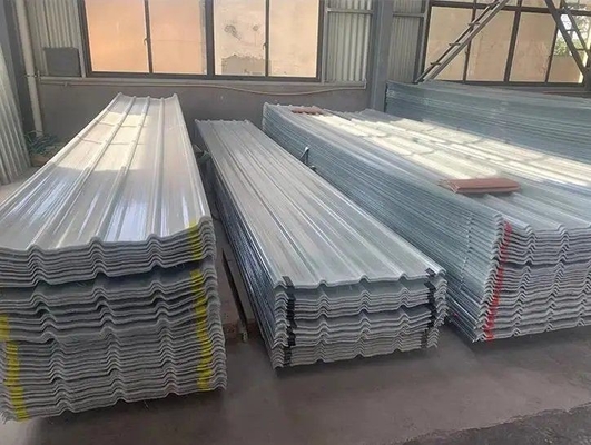 Buena resistencia a la corrosión paneles de techo de fibra de vidrio de FRP FRP ancho de la hoja de techo 720-1130 mm para uso industrial y comercial