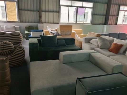 Muebles modernos comprimidos Sofá seccional Muebles de compresión Salón de estar Tejido Sofá