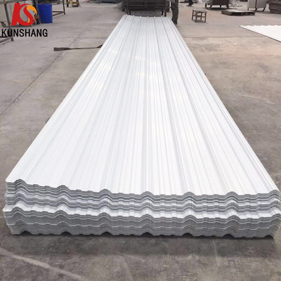 Colorido UPVC cubierta corrugada Hoja de techo de plástico tejas para la fábrica química